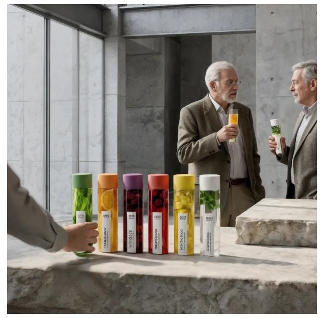Flow Bar Co. colorful infused water bottles lifestyle